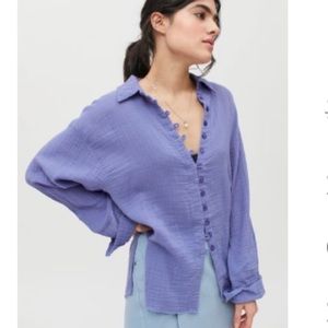 UO Addison Button Front Blouse